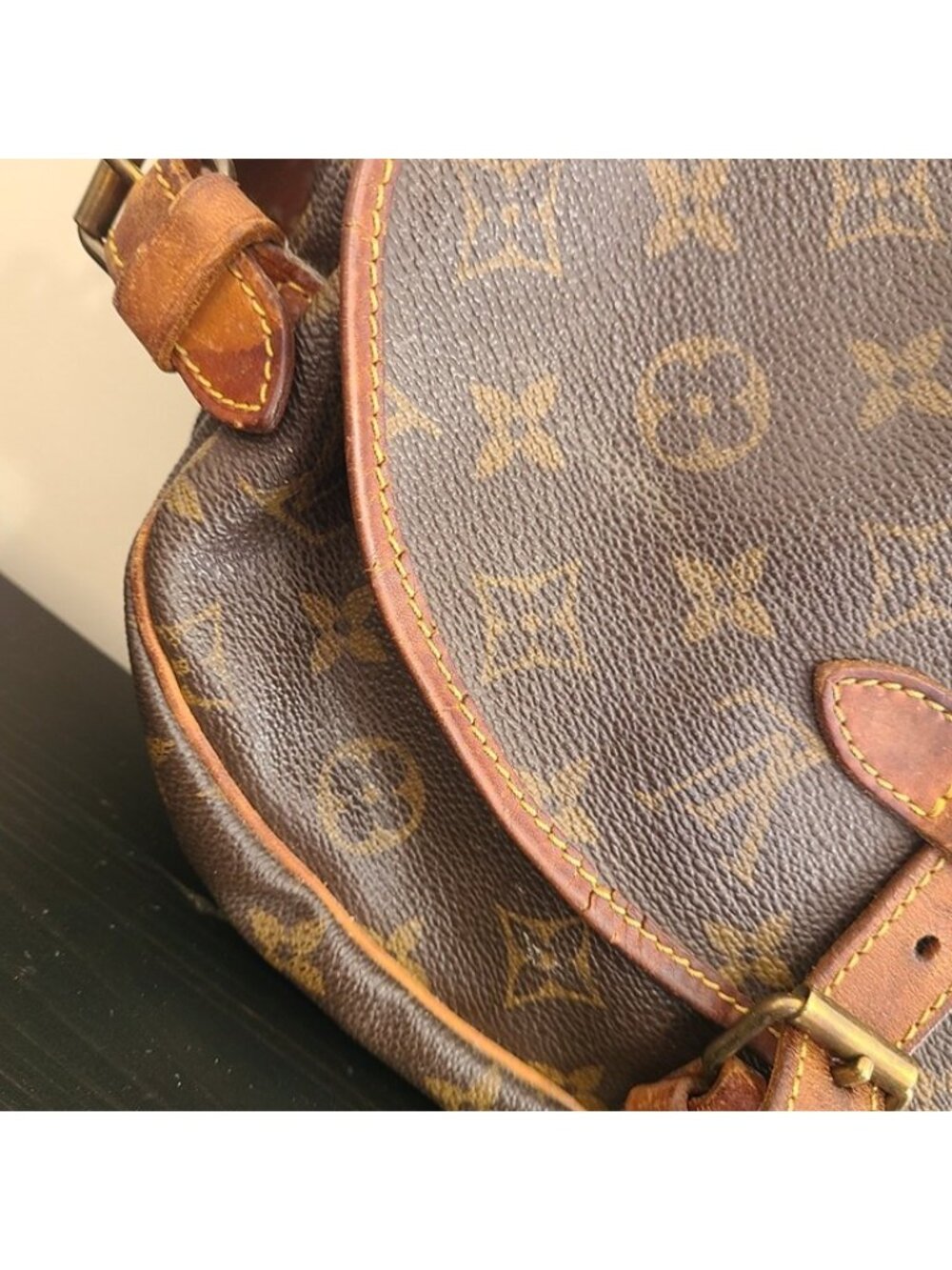 Louis Vuitton Saumur Shoulder Bag Brown Monogram Messenger Purse Authentic - Picture 12 of 12